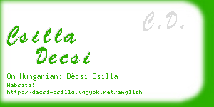 csilla decsi business card